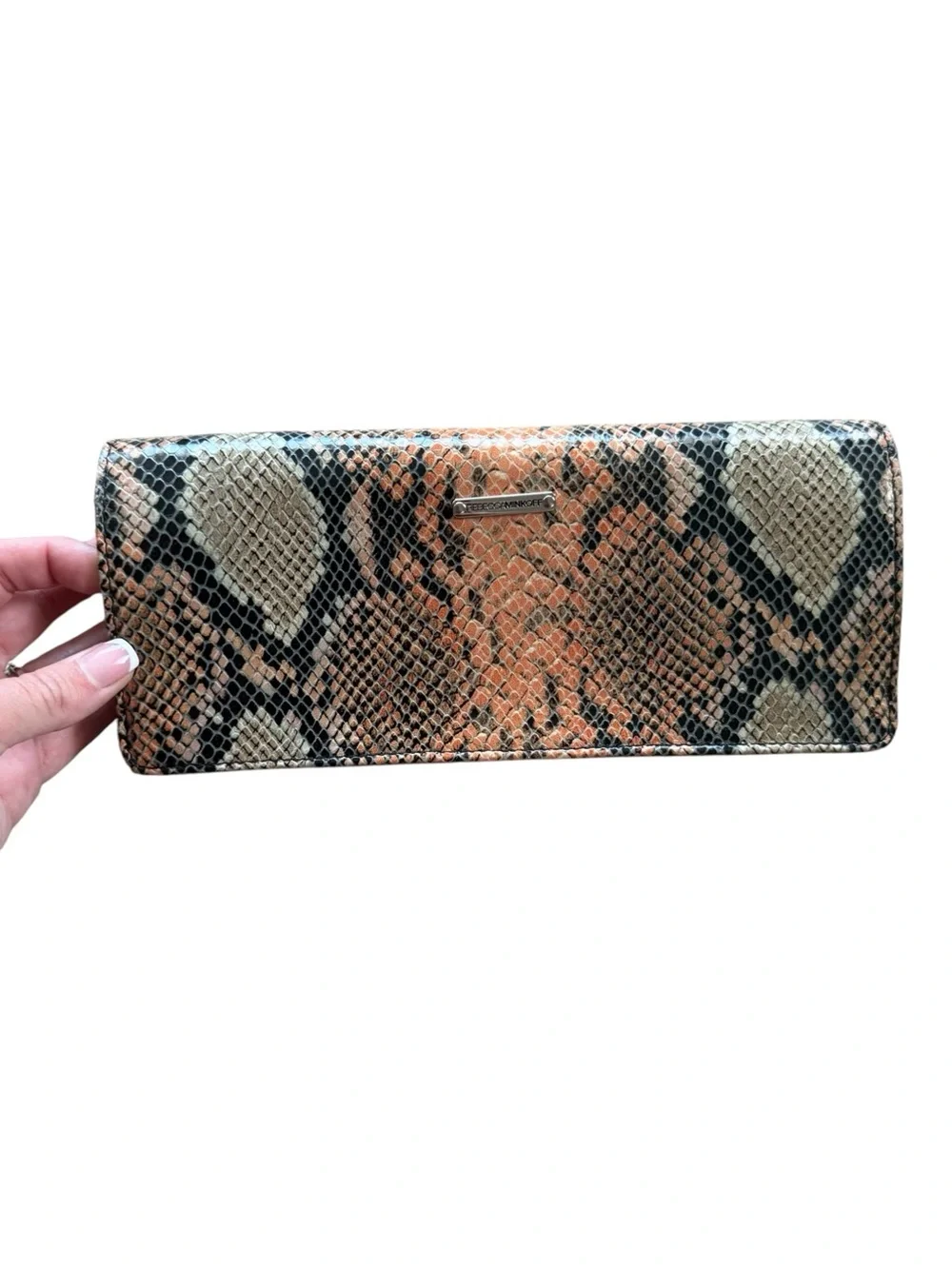 Rebecca Minkoff Jean Convertible Snakeskin Print Clutch or Wallet
